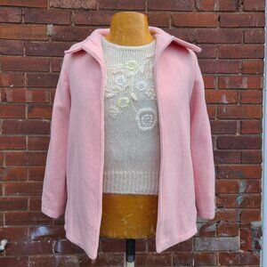 VINTAGE adorable pink wool swing coat